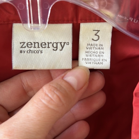 Chico’s Zenergy Finley Suede Detail Jacket Wind Breaker. Rust Orange XL - Picture 5 of 10